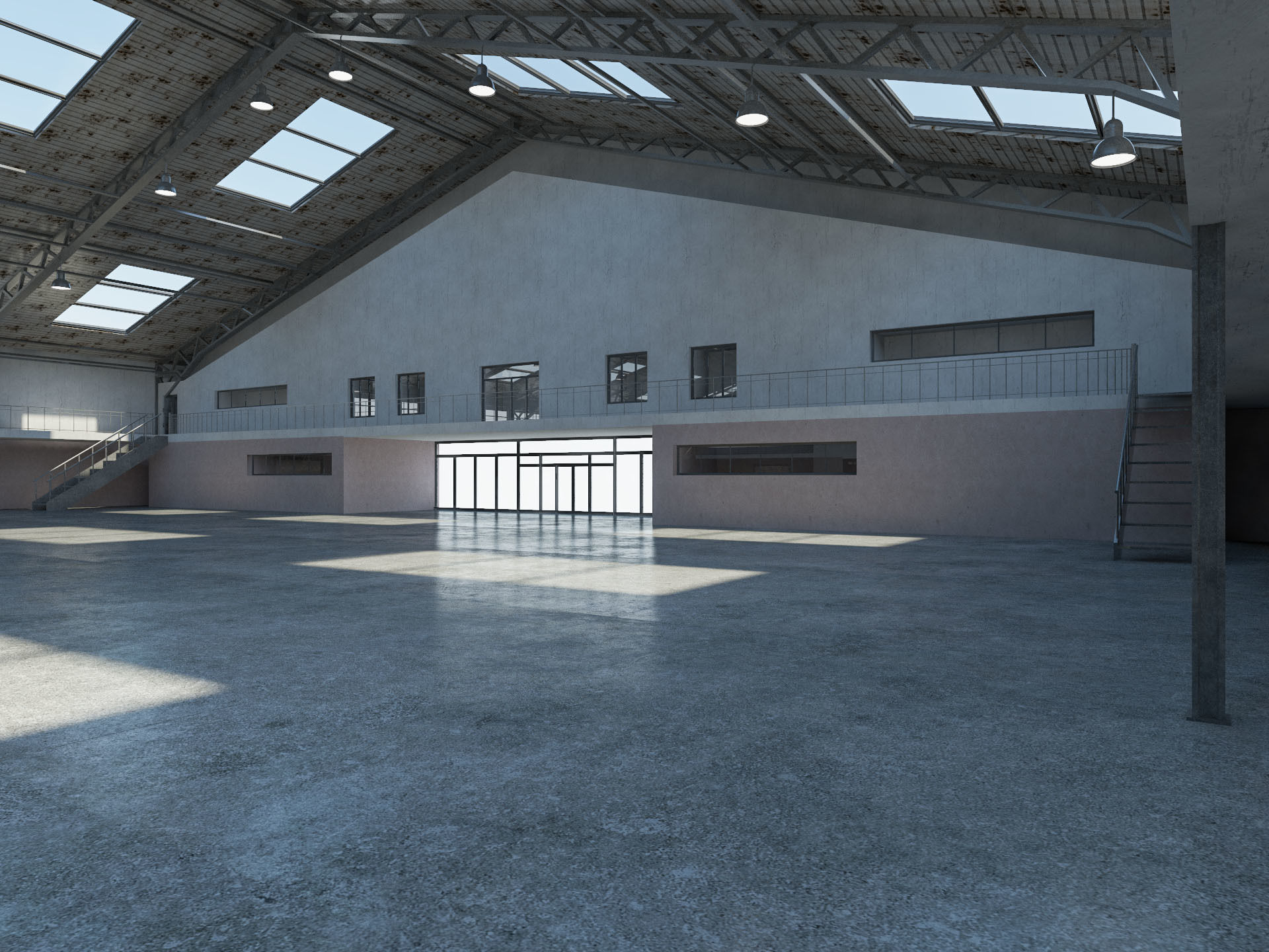 Warehouse interior and exterior 3d model 3D model_6