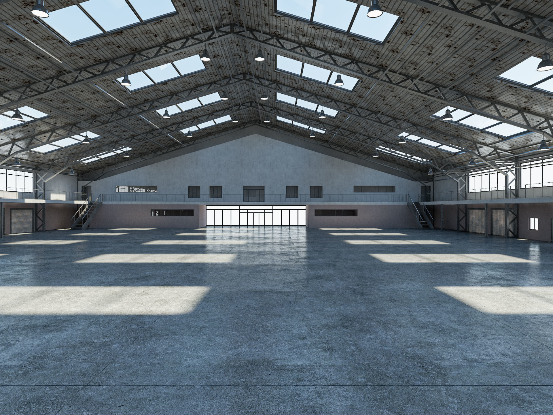 Warehouse interior and exterior 3d model 3D model_2