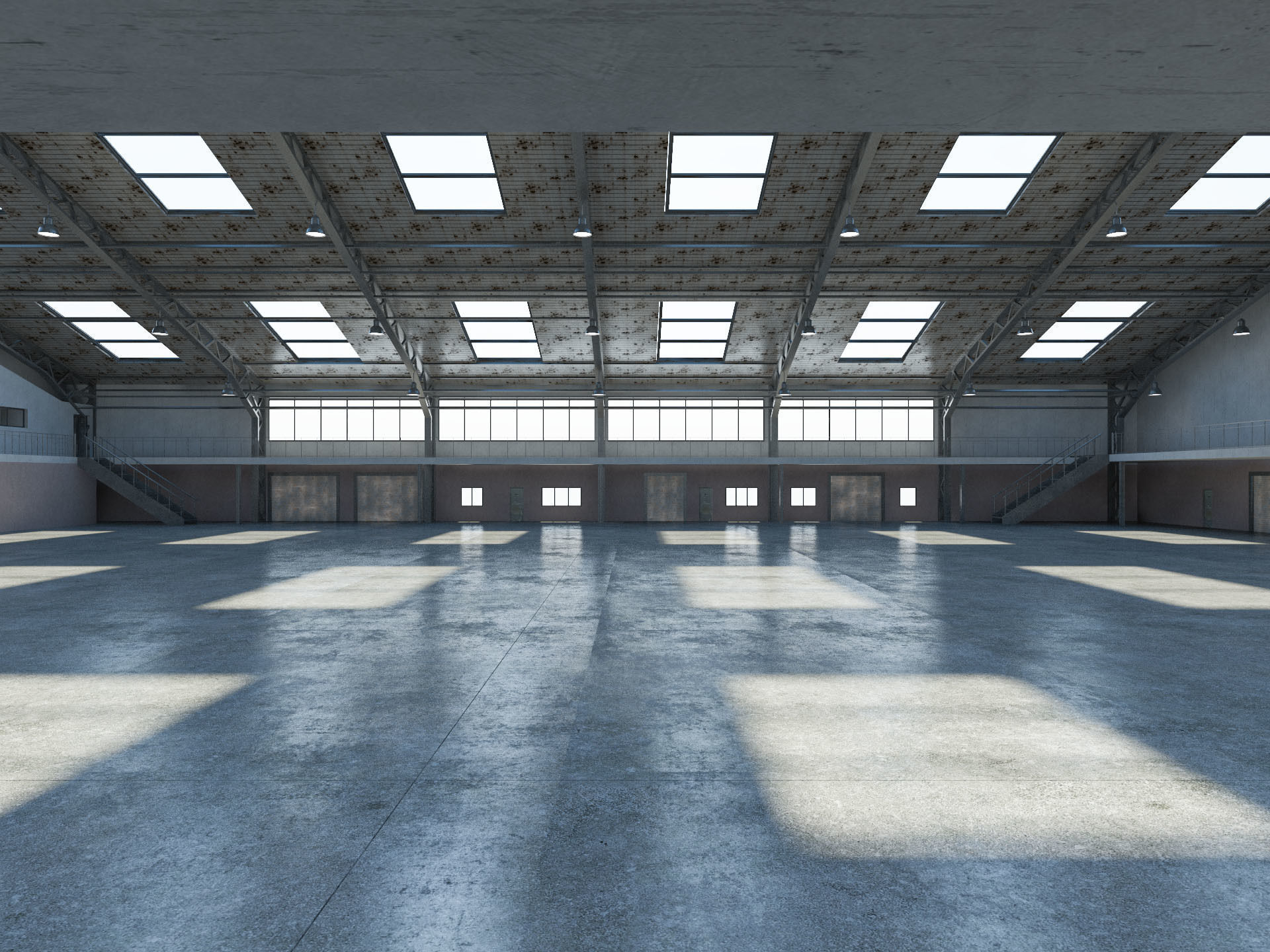 Warehouse interior and exterior 3d model 3D model_5
