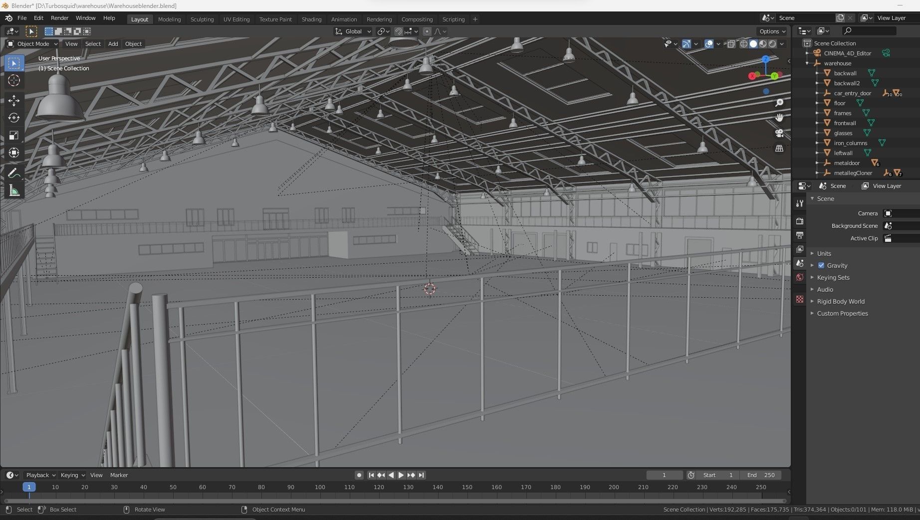 Warehouse interior and exterior 3d model 3D model_18