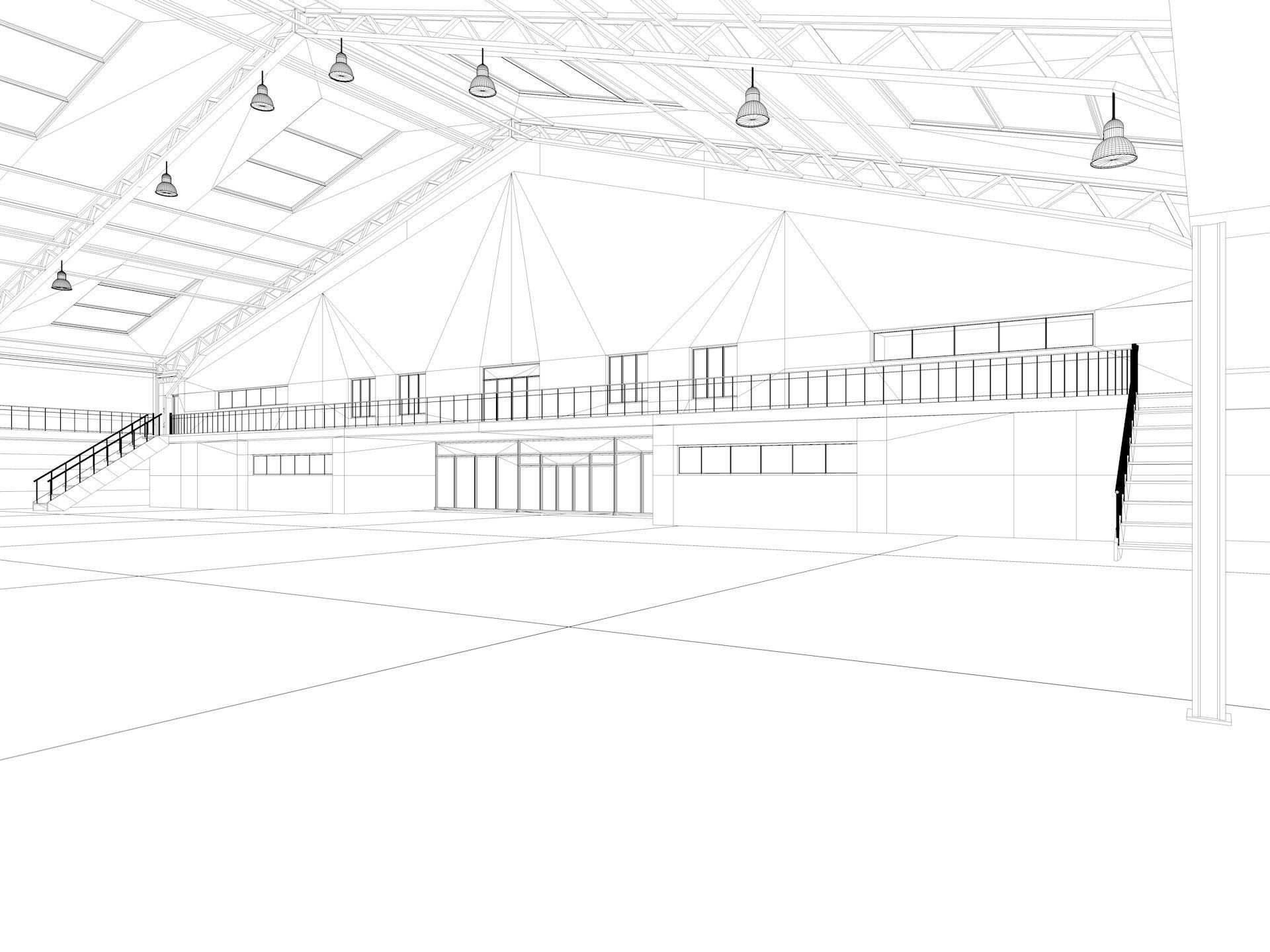 Warehouse interior and exterior 3d model 3D model_15