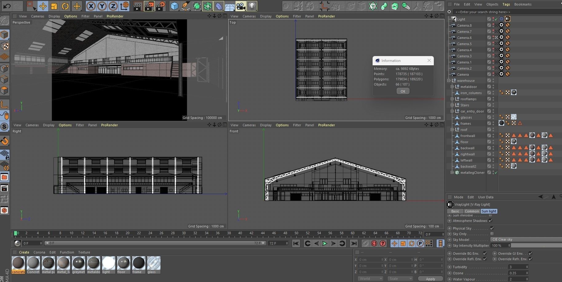 Warehouse interior and exterior 3d model 3D model_19