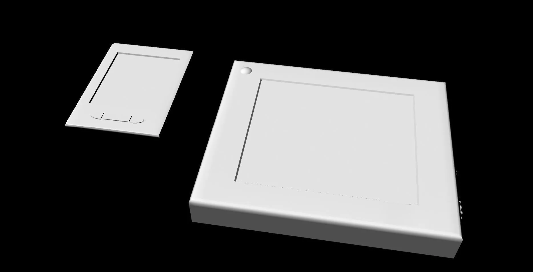 Sci-Fi Tablet Projector Gadgets untextured Free low-poly 3D model