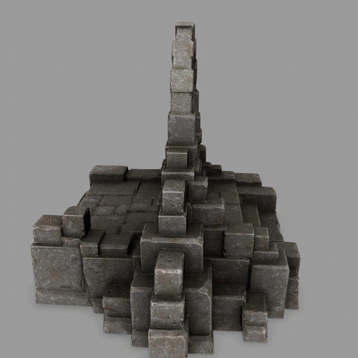 gate 9 stone arch Low-poly 3D model_2