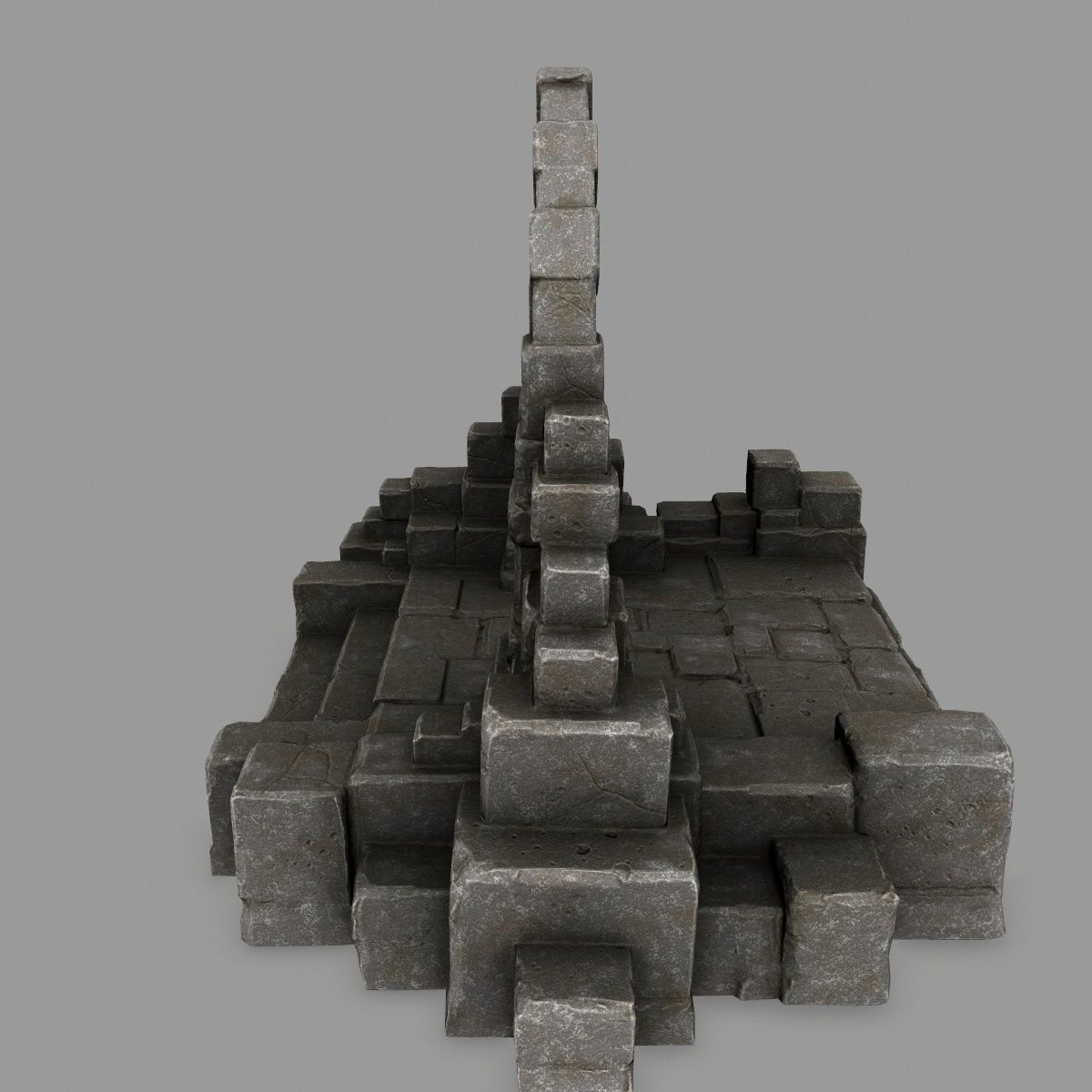 gate 9 stone arch Low-poly 3D model_6