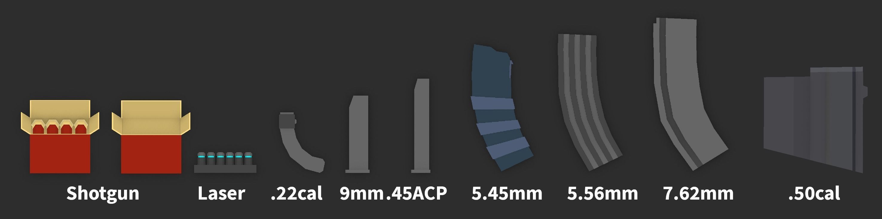 Low-Poly Ammo Pack Low-poly 3D model_2