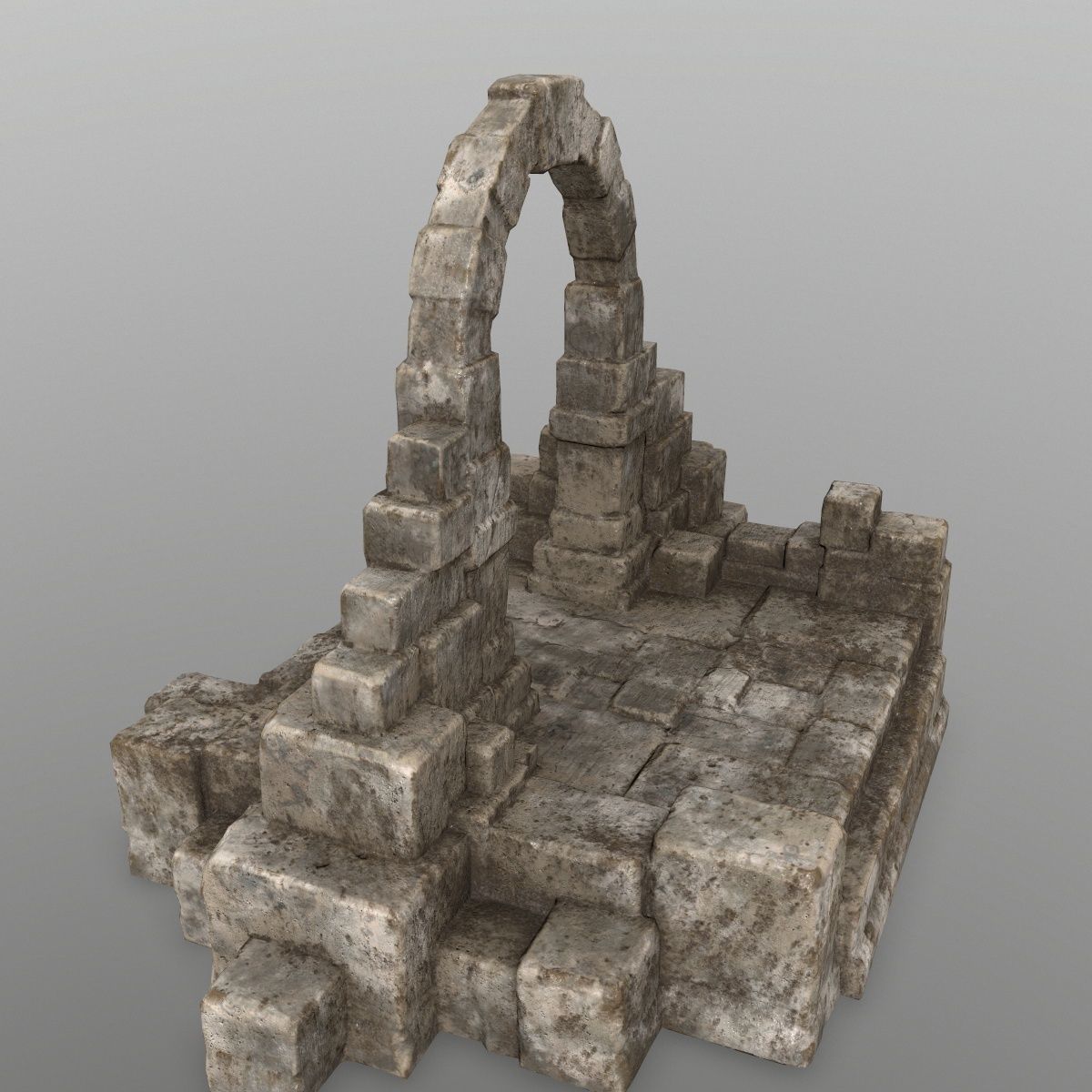 gate 10 Low-poly 3D model_5