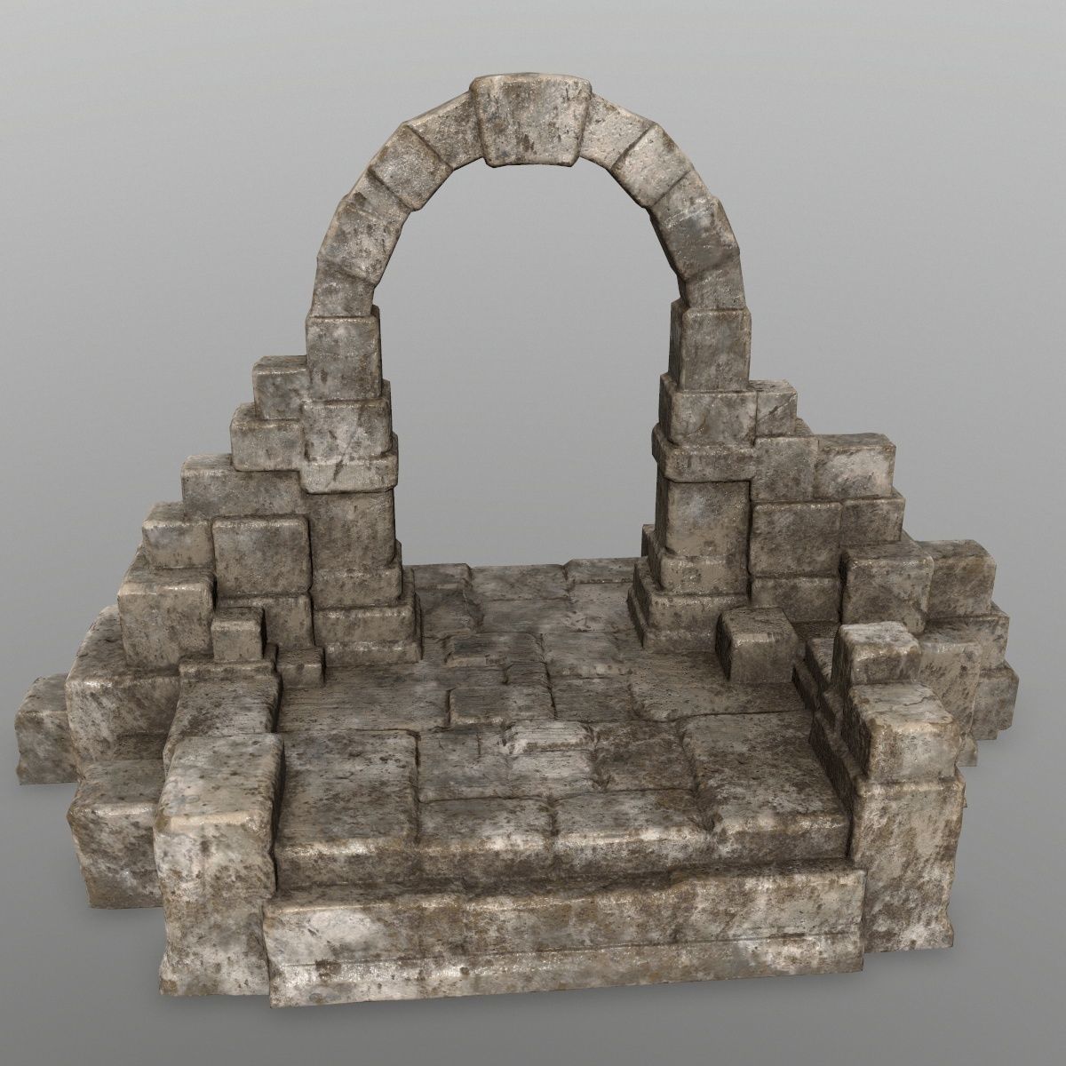 gate 10 Low-poly 3D model_4