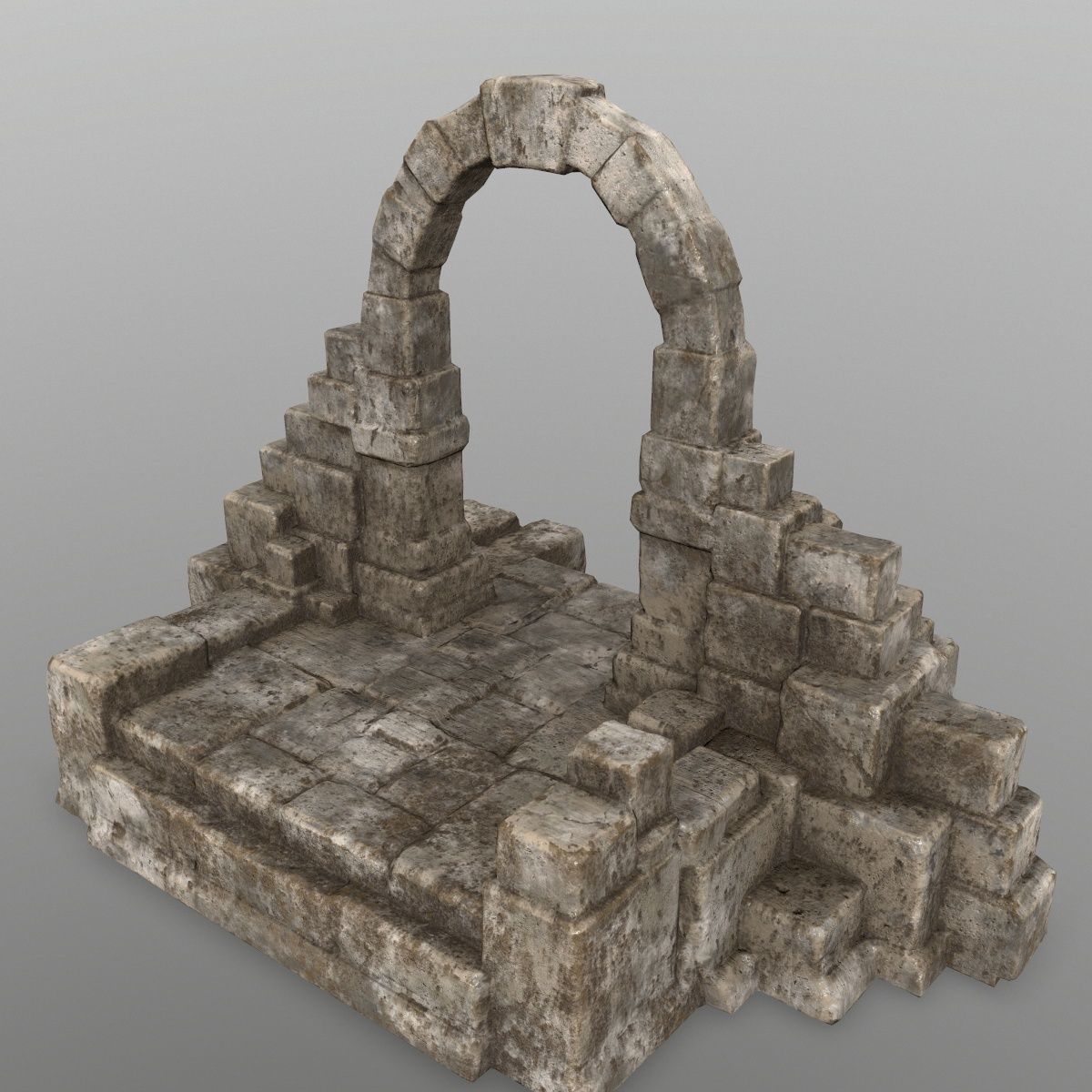 gate 10 Low-poly 3D model_3