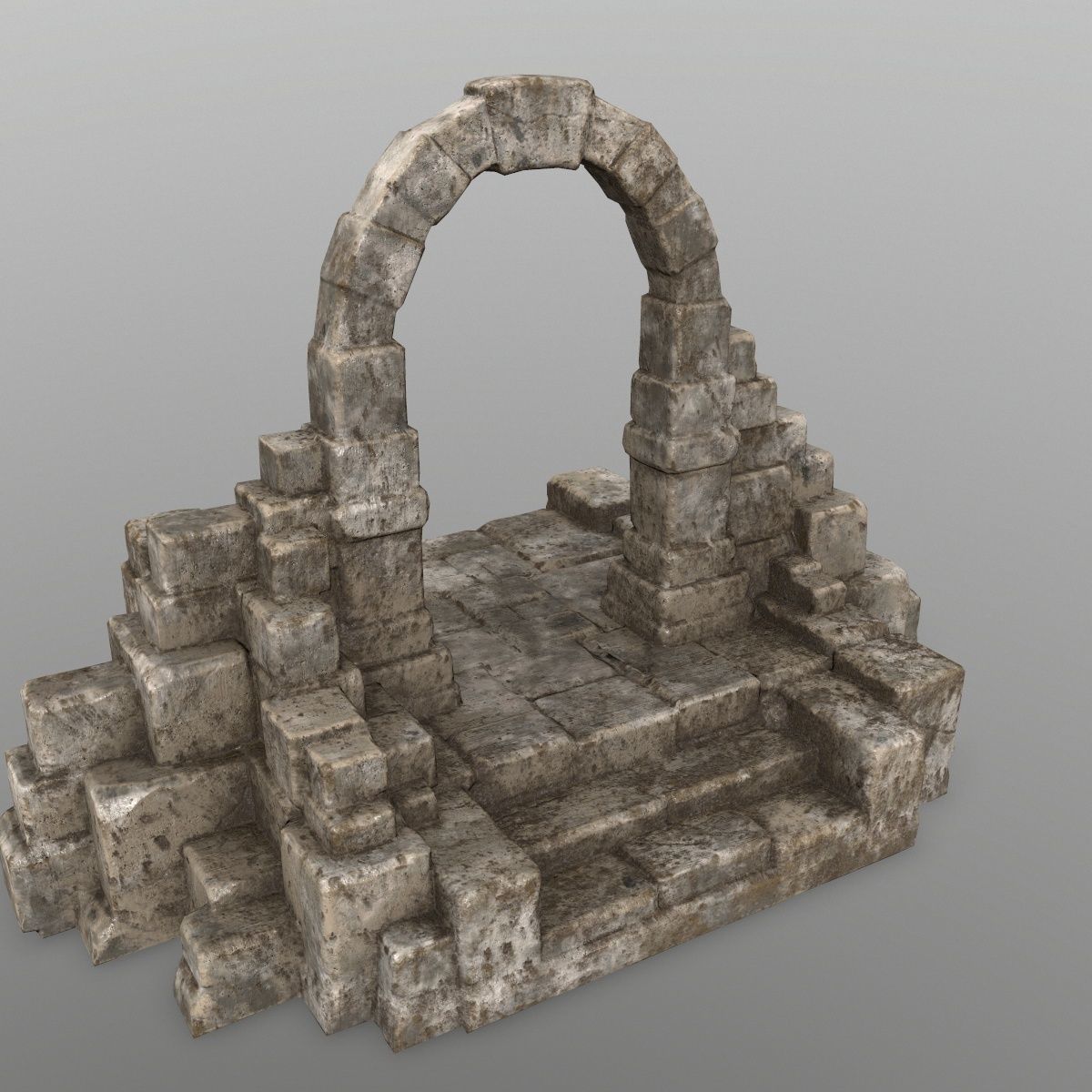 gate 10 Low-poly 3D model_1