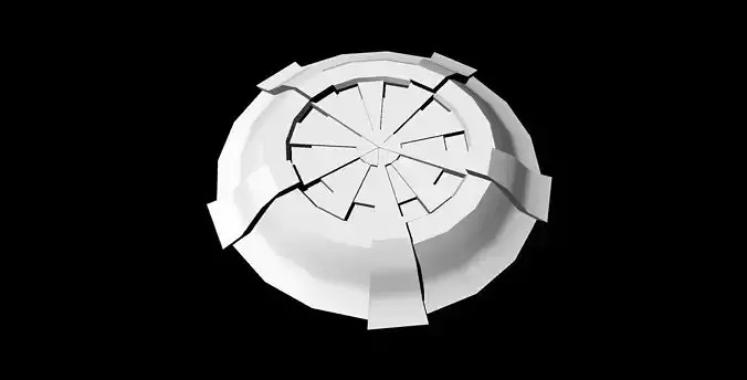 Sci-Fi Shield untextured Free low-poly 3D model