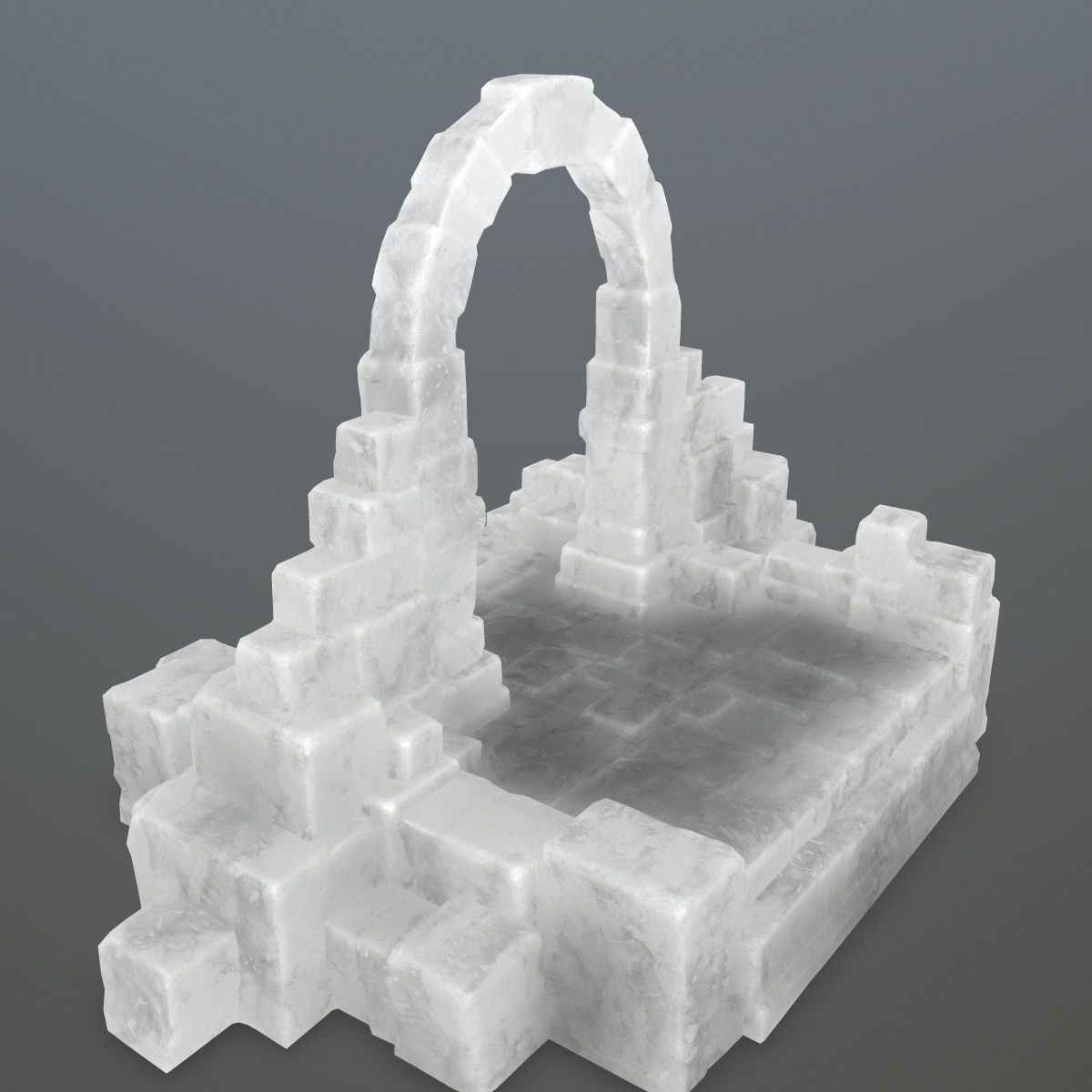ice temple 1 Low-poly 3D model_5