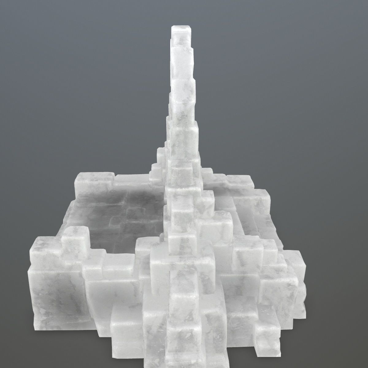 ice temple 1 Low-poly 3D model_2