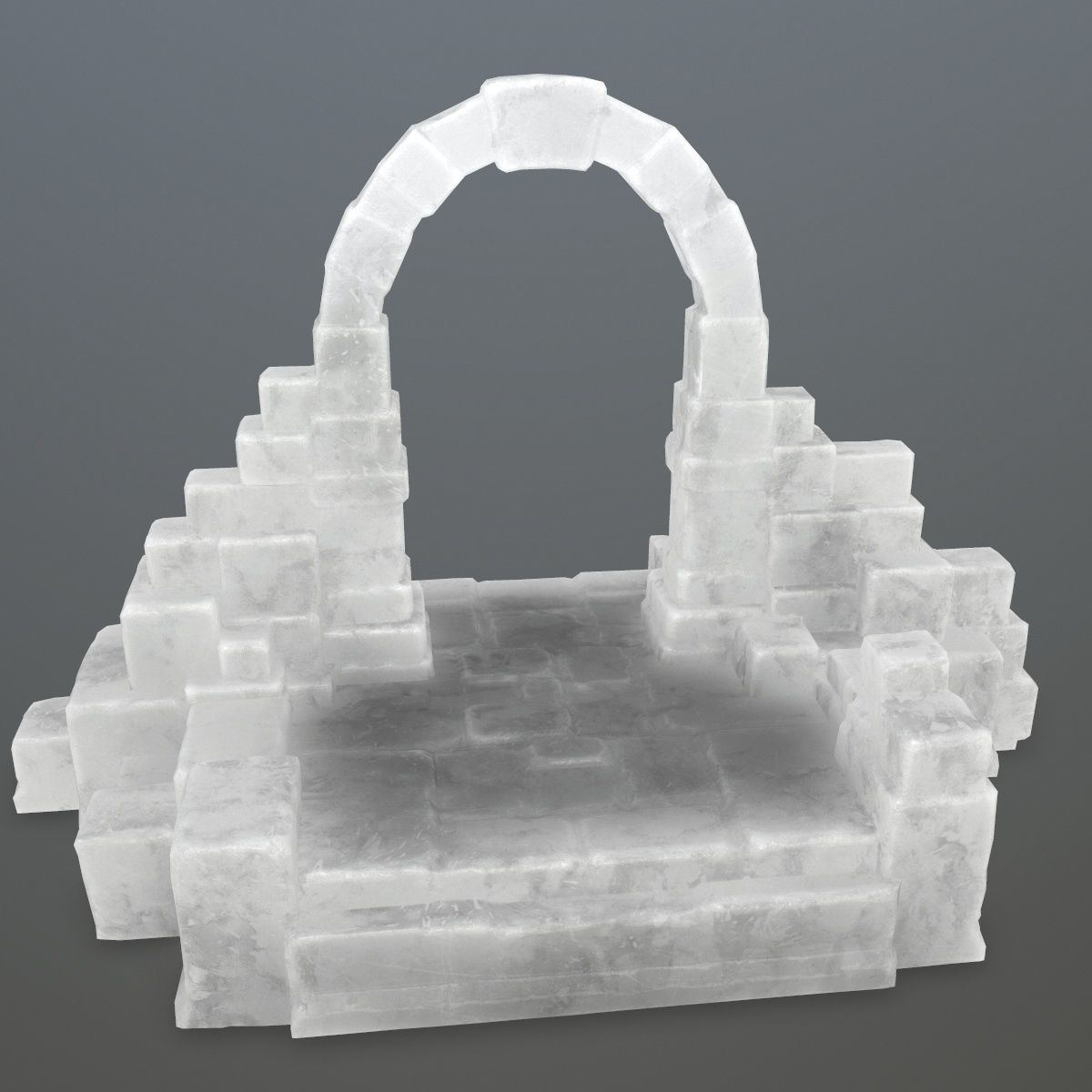 ice temple 1 Low-poly 3D model_4