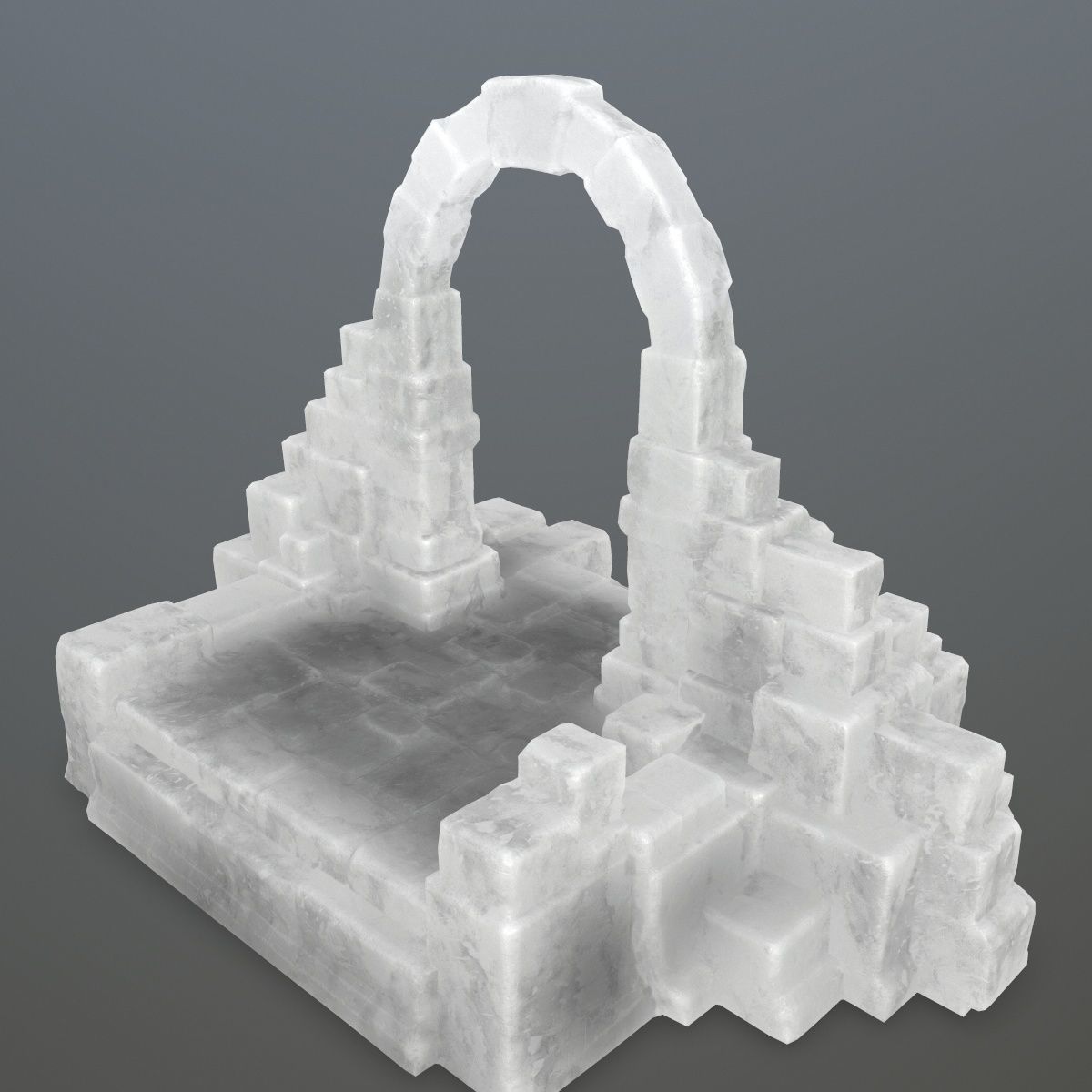 ice temple 1 Low-poly 3D model_3