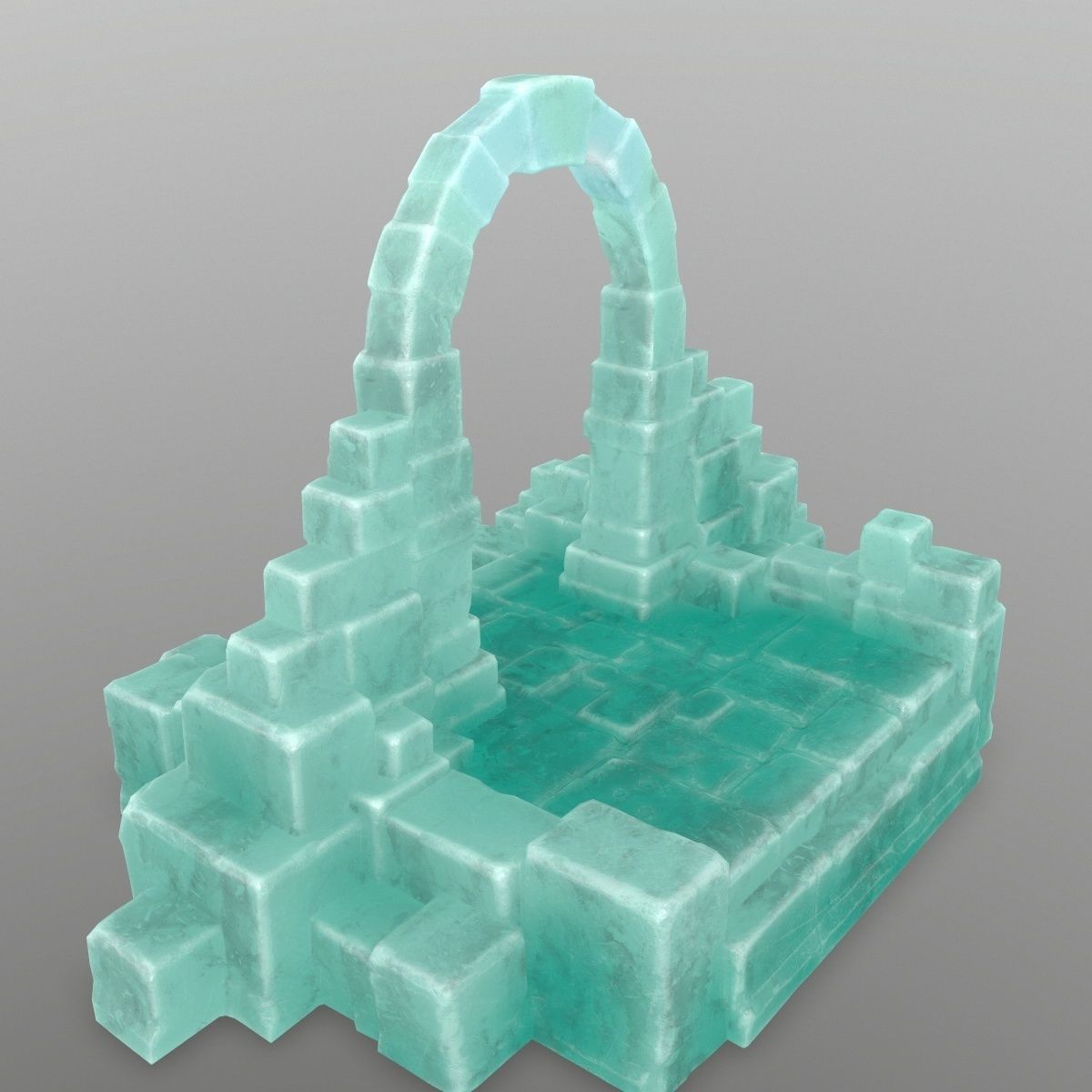 ice temple 2 Low-poly 3D model_5