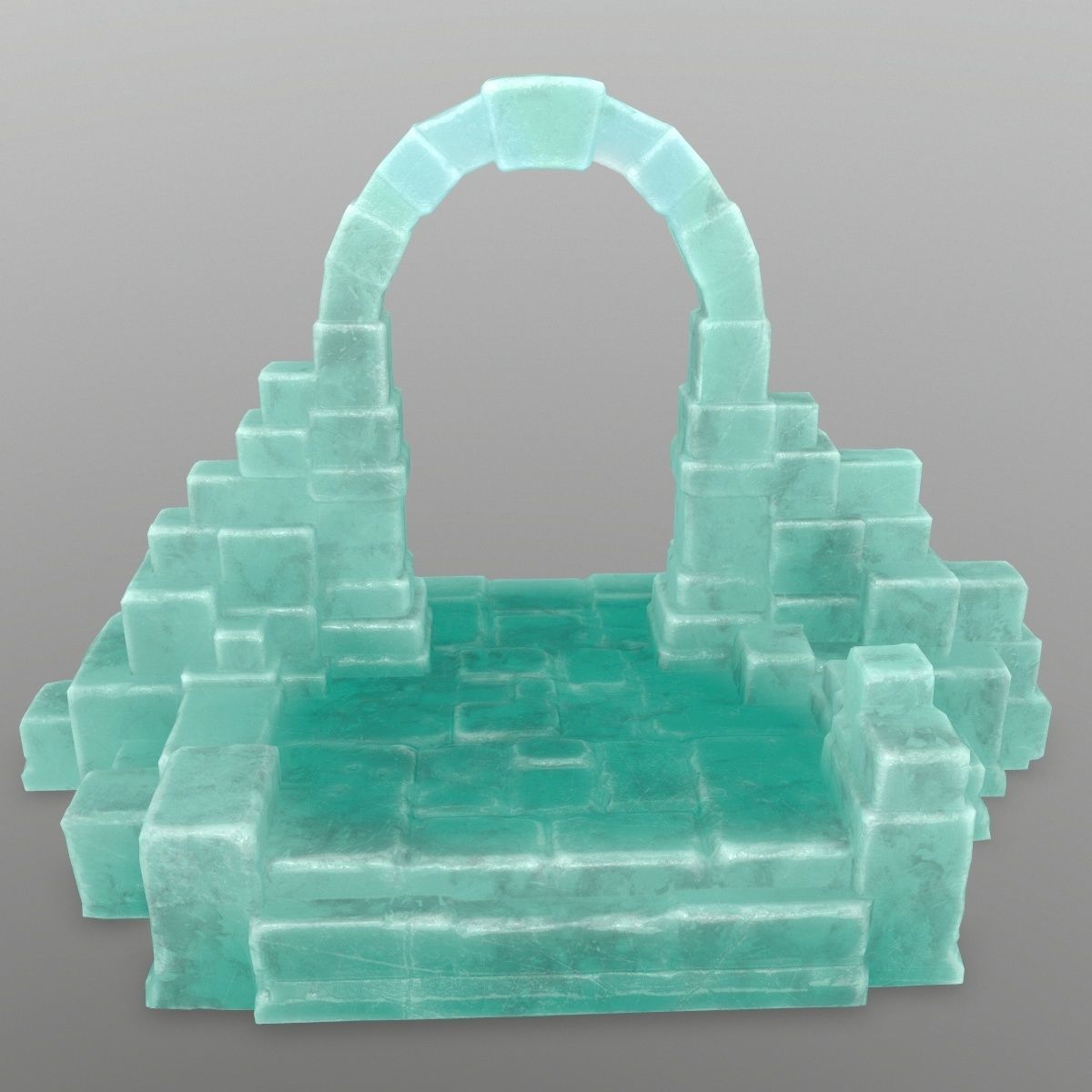 ice temple 2 Low-poly 3D model_4