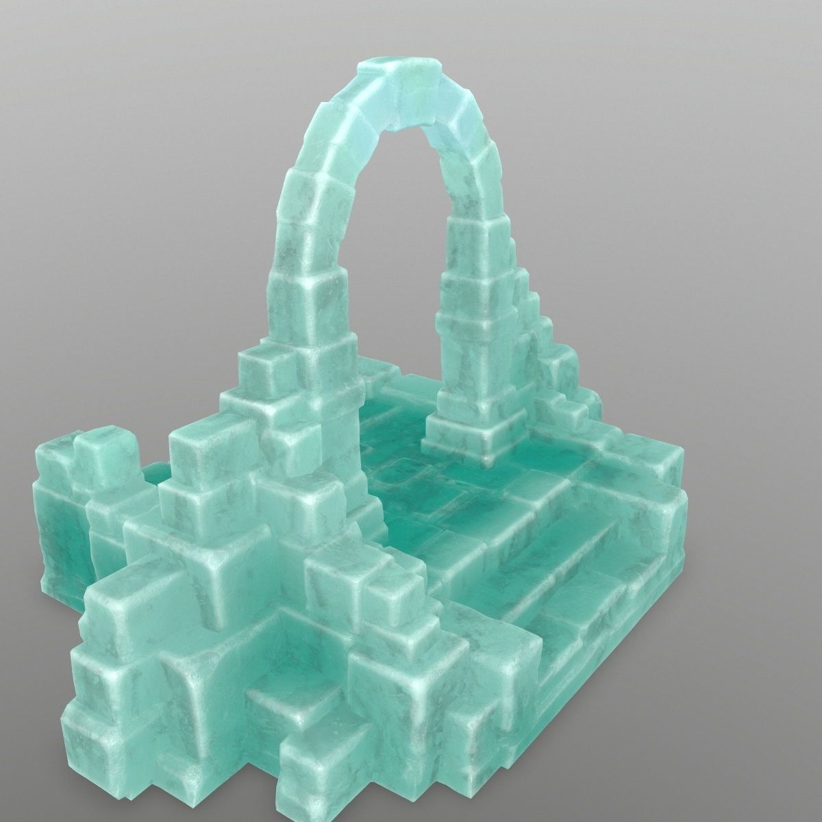 ice temple 2 Low-poly 3D model_1