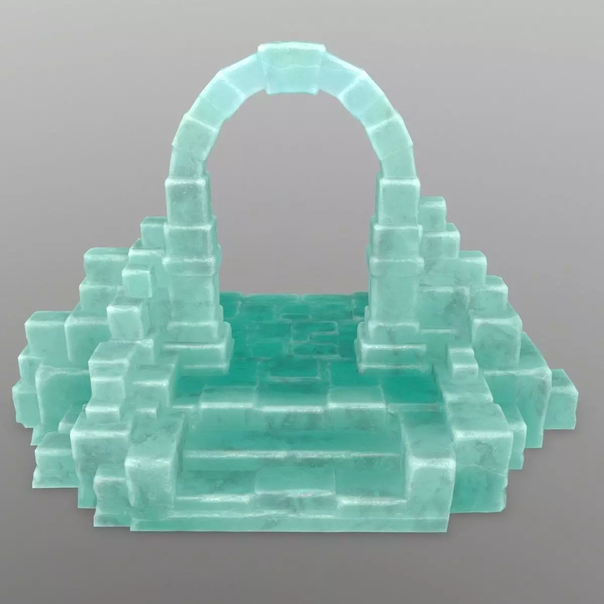 ice temple 2 Low-poly 3D model_0