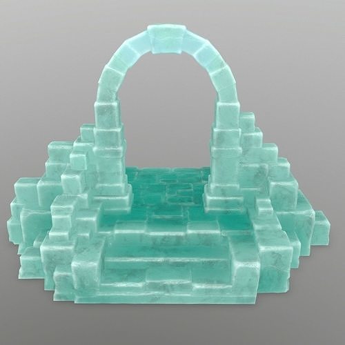ice temple 2 Low-poly 3D model