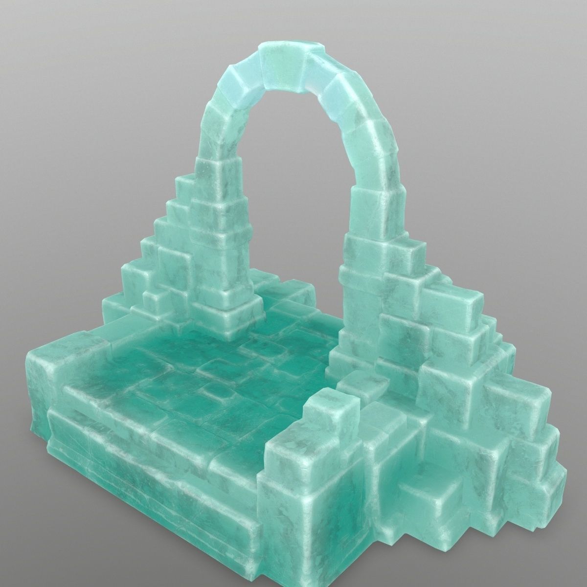 ice temple 2 Low-poly 3D model_3