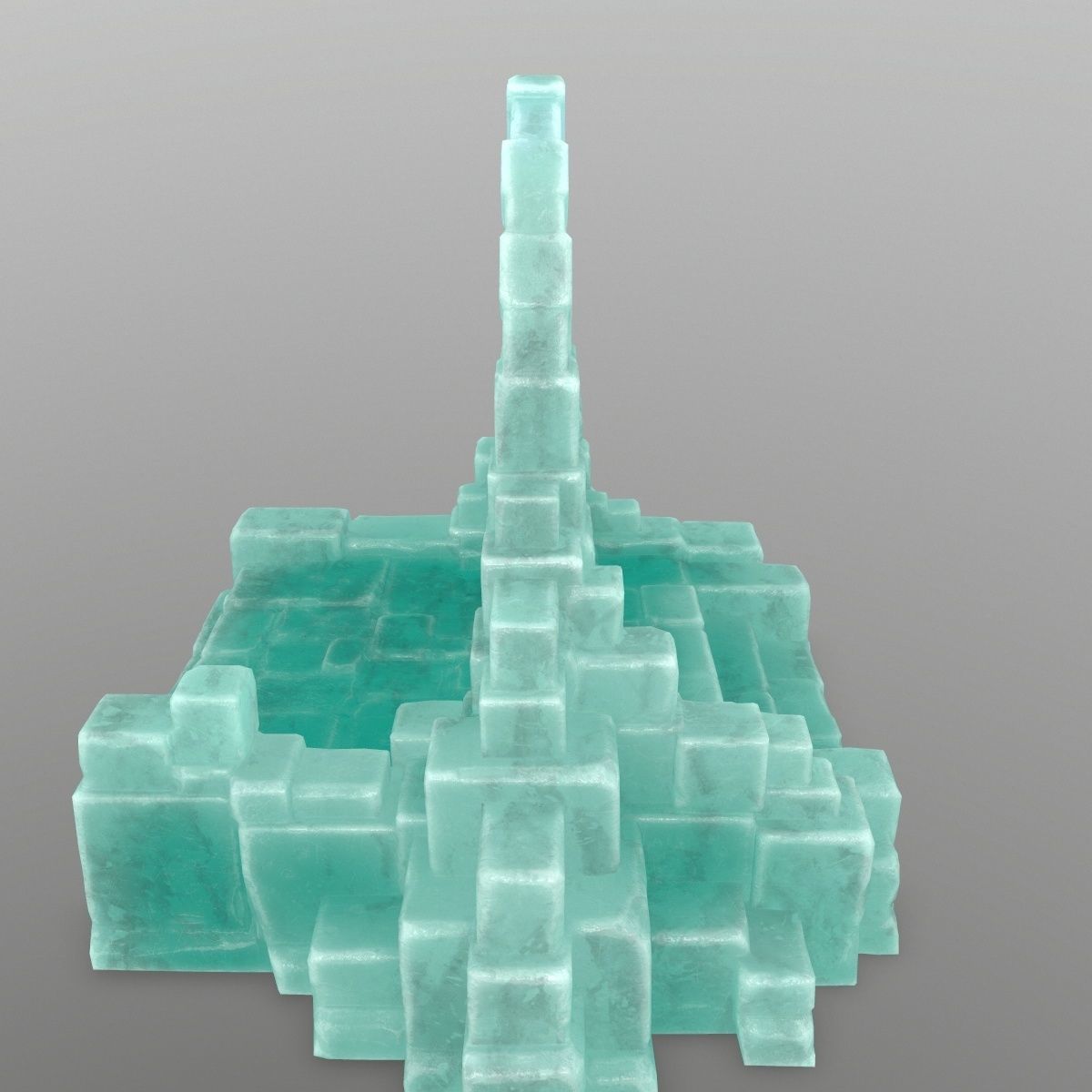 ice temple 2 Low-poly 3D model_2