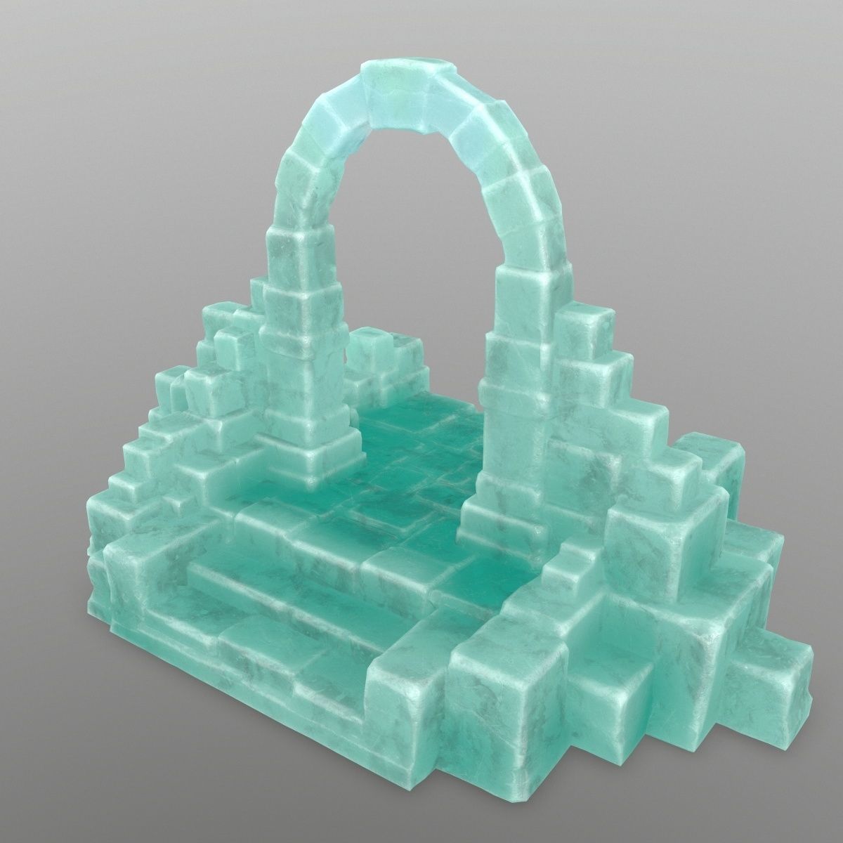 ice temple 2 Low-poly 3D model_7