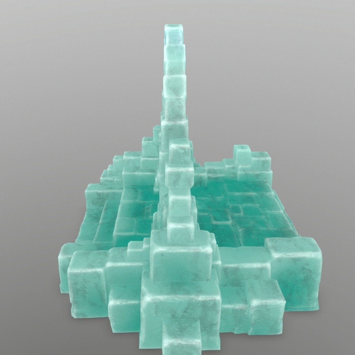 ice temple 2 Low-poly 3D model_6