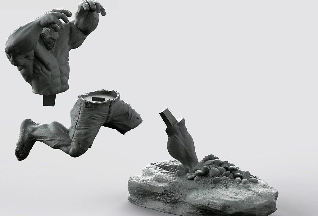 HULK  He is always angry   3D print model_7