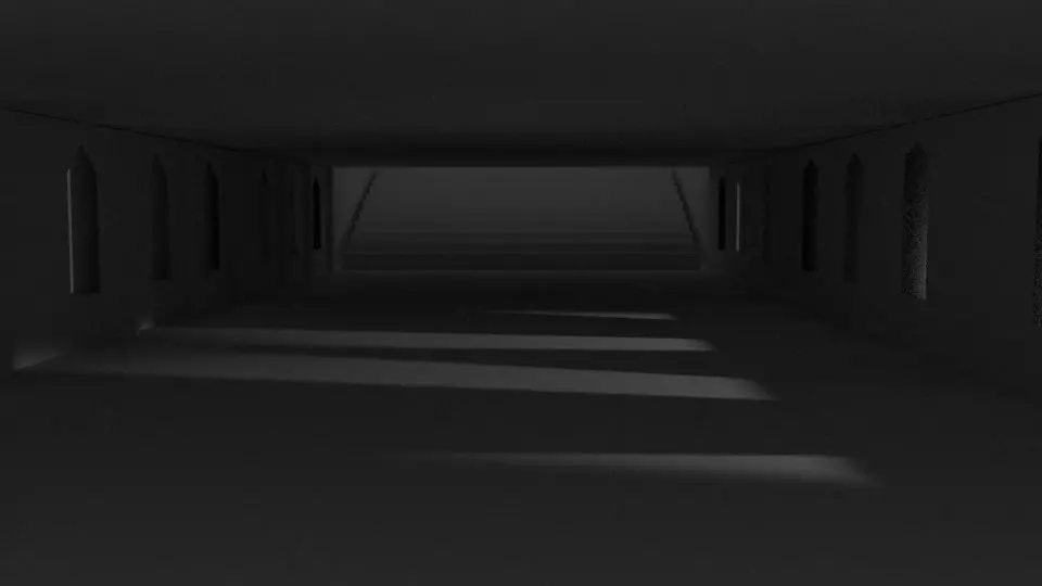 Worked Castle scene Low-poly 3D model_0