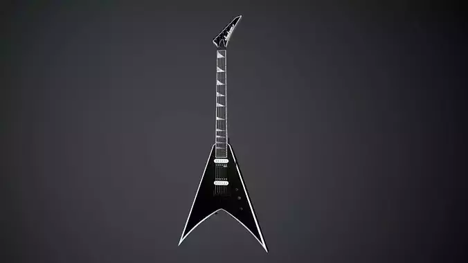 Jackson JS32 King V Electric Guitar Low-poly 3D model