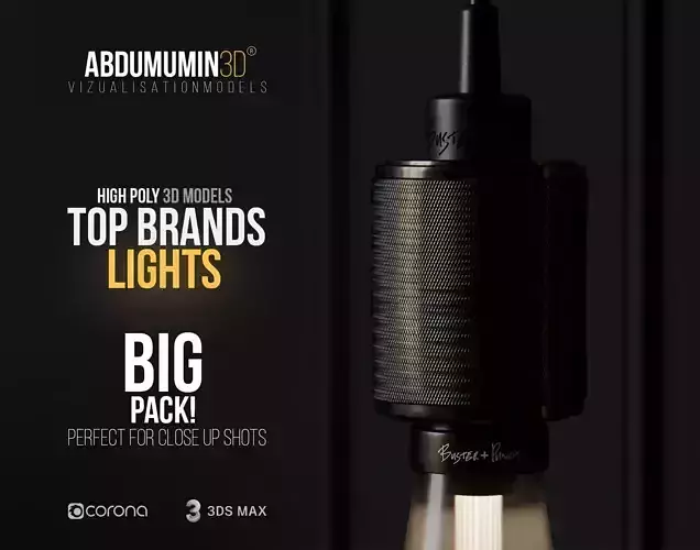 Top Brand Lights Models - BIG PACK 3D model