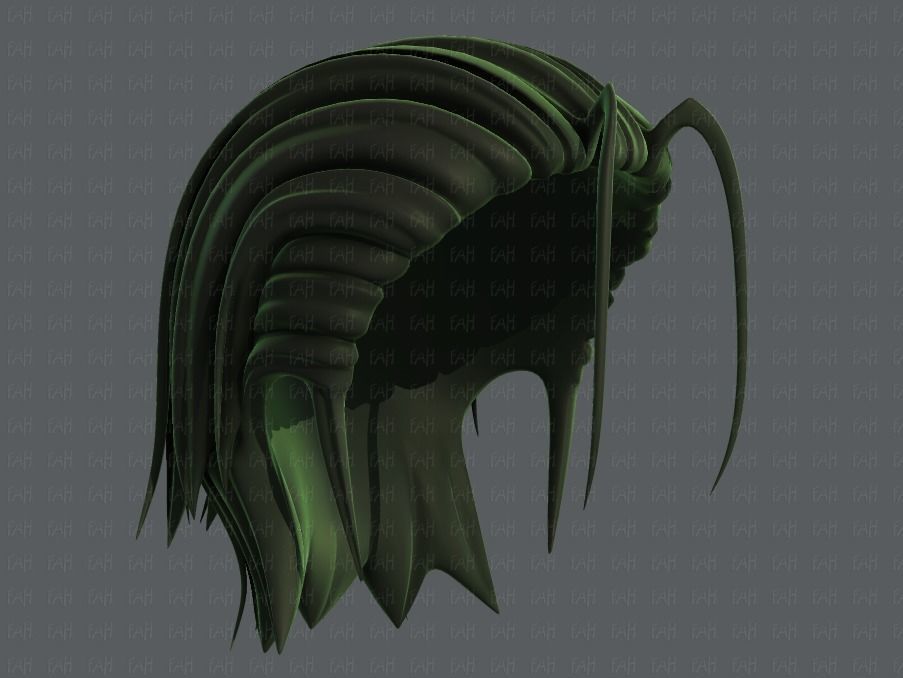 3D Hair style for boy V48 Low-poly 3D model_41