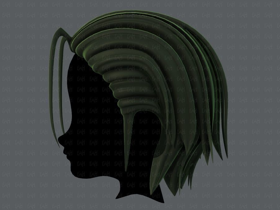3D Hair style for boy V48 Low-poly 3D model_7