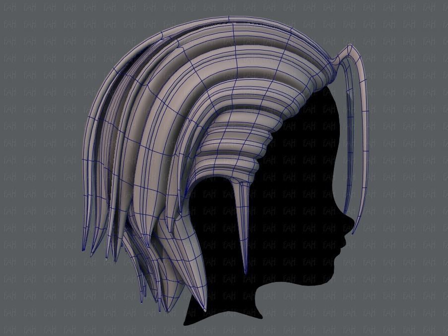 3D Hair style for boy V48 Low-poly 3D model_11