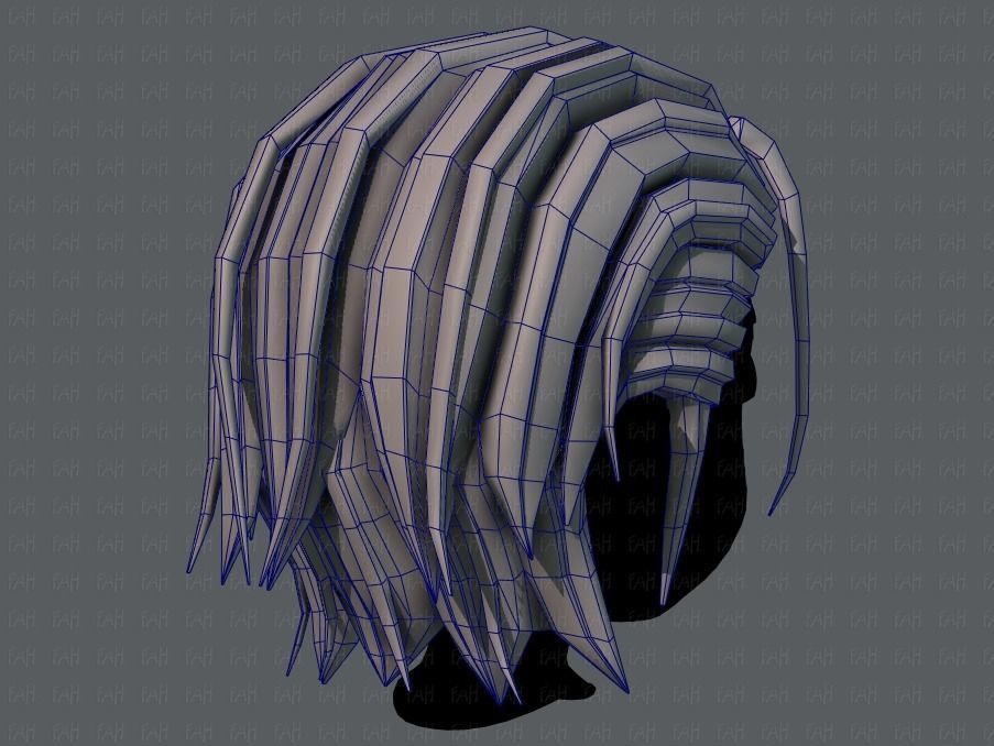 3D Hair style for boy V48 Low-poly 3D model_28