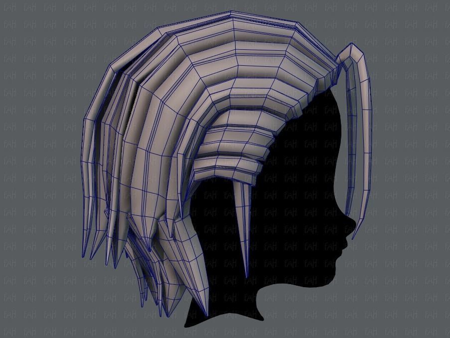3D Hair style for boy V48 Low-poly 3D model_27