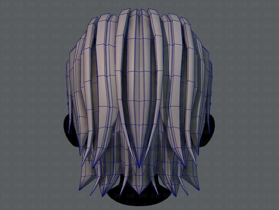 3D Hair style for boy V48 Low-poly 3D model_29