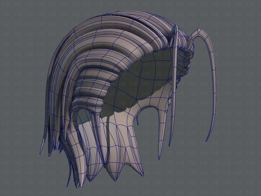 3D Hair style for boy V48 Low-poly 3D model_42