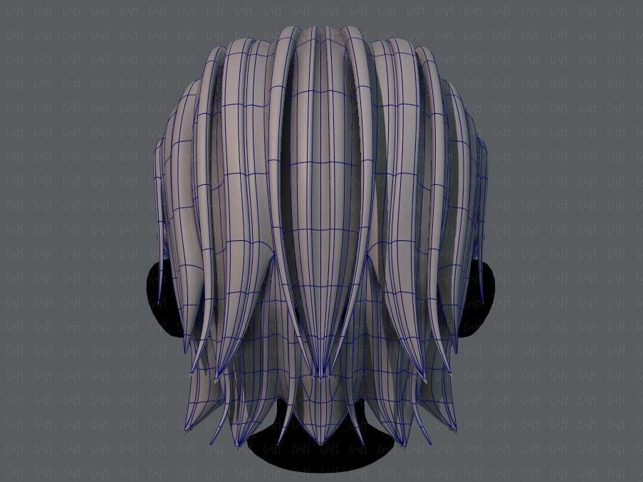 3D Hair style for boy V48 Low-poly 3D model_13