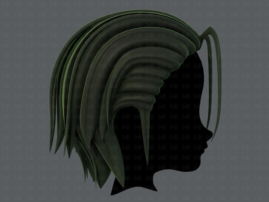 3D Hair style for boy V48 Low-poly 3D model_3