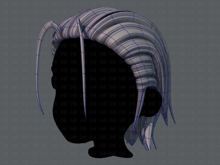 3D Hair style for boy V48 Low-poly 3D model_16