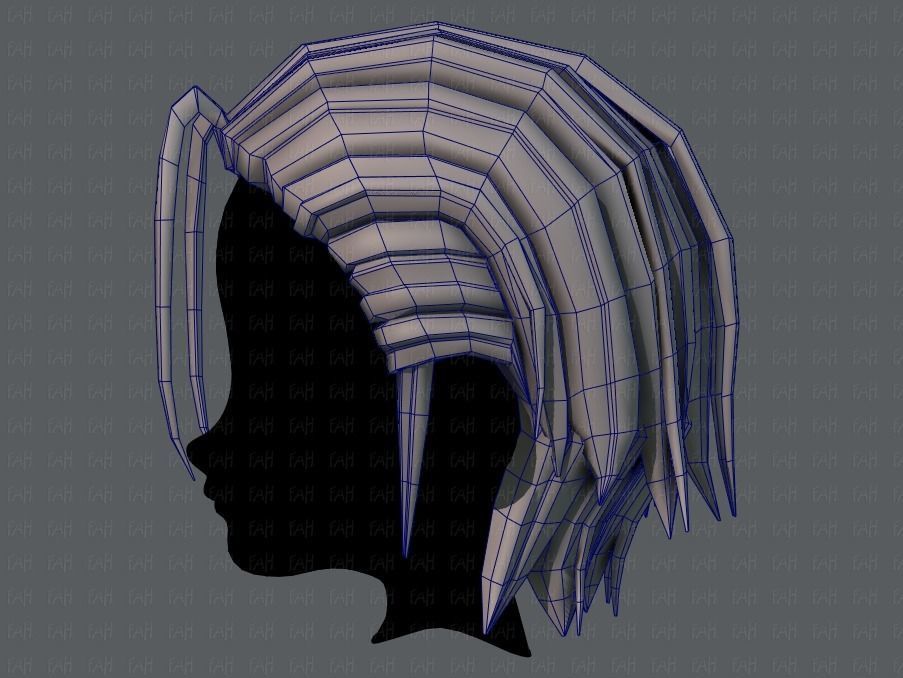 3D Hair style for boy V48 Low-poly 3D model_31