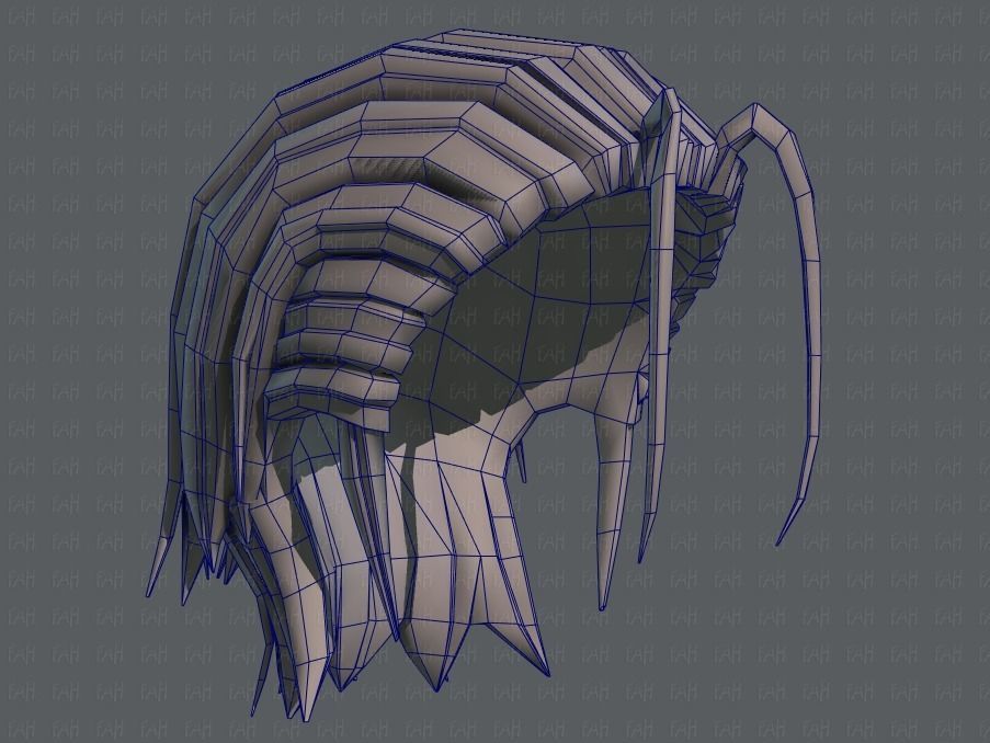 3D Hair style for boy V48 Low-poly 3D model_44