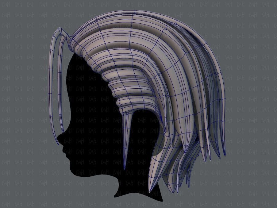 3D Hair style for boy V48 Low-poly 3D model_15