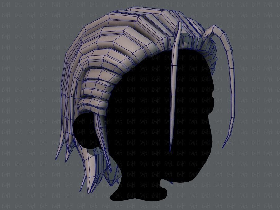 3D Hair style for boy V48 Low-poly 3D model_26