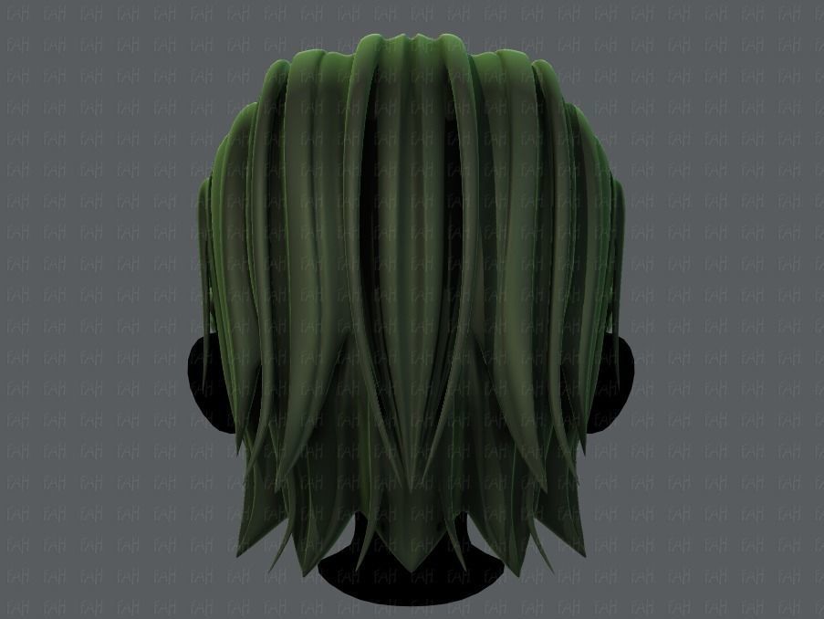 3D Hair style for boy V48 Low-poly 3D model_5