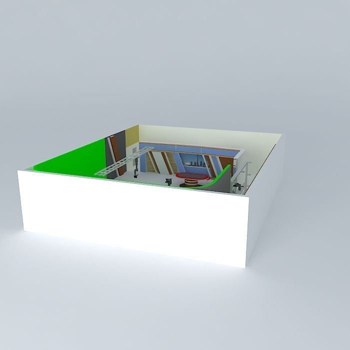 CIII TV Global Toronto HD Hybrid Set Free 3D model_1