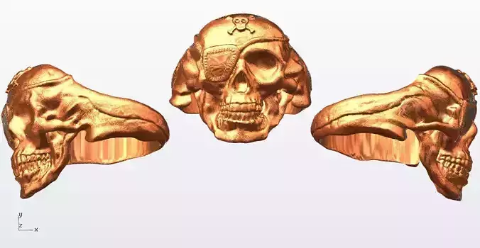 Pirate skull ring