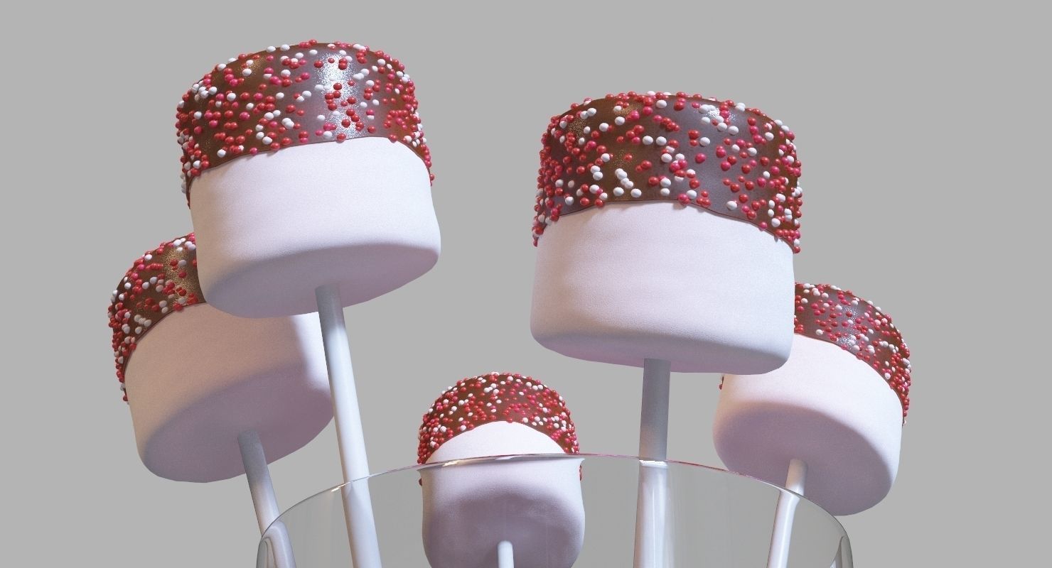 Valentines Marshmallow Pops 3D model_4